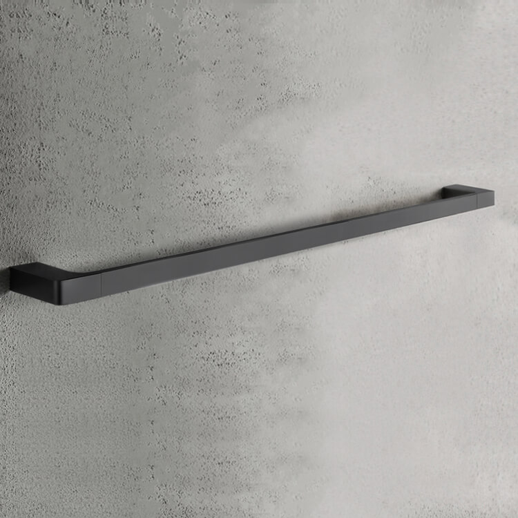 Gedy PI21-80-14 Towel Bar, 31.5 Inch, Matte Black